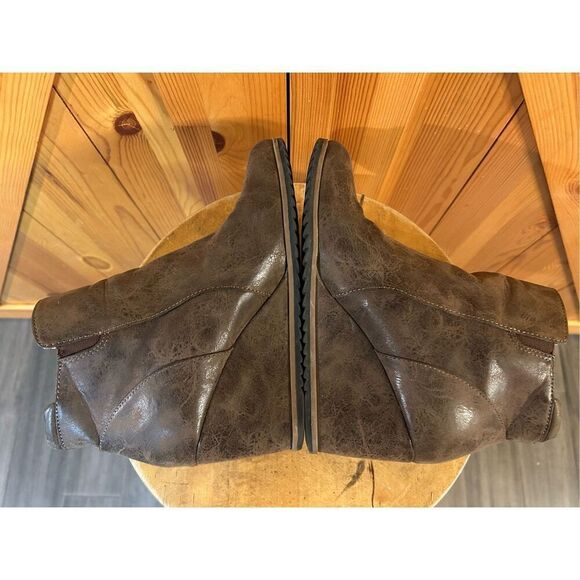 SOUL Naturalizer Women's Haley Ankle Boot, Brown Nubuck, Size 8.5M Wedge Zip Up - Picture 5 of 7